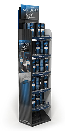 Торговая стойка для выкладки кофе "Davidoff"